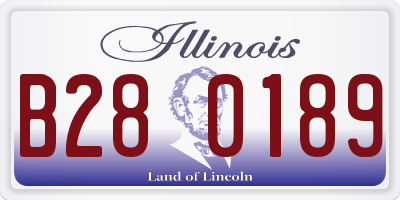 IL license plate B280189