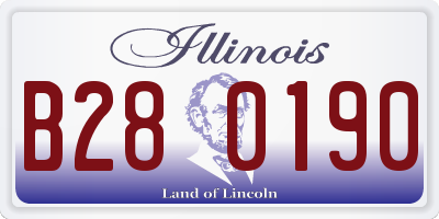 IL license plate B280190