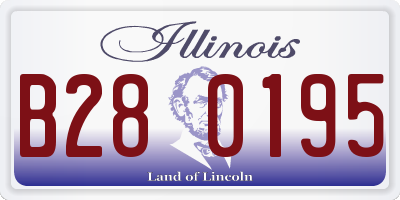 IL license plate B280195