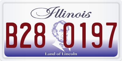IL license plate B280197