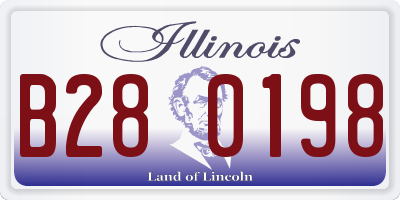 IL license plate B280198