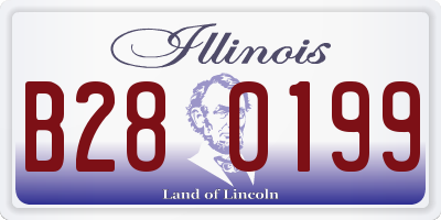 IL license plate B280199