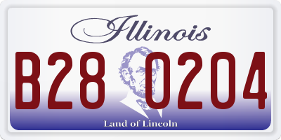 IL license plate B280204
