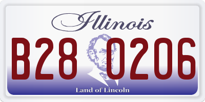 IL license plate B280206