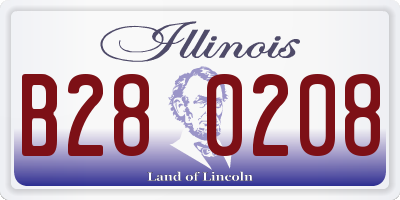 IL license plate B280208