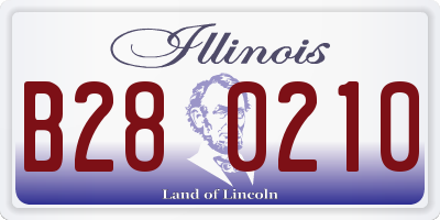 IL license plate B280210