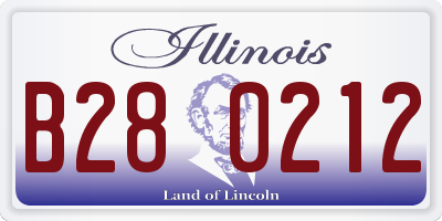 IL license plate B280212