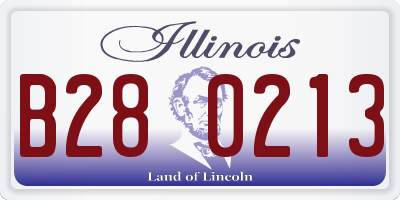 IL license plate B280213