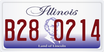 IL license plate B280214