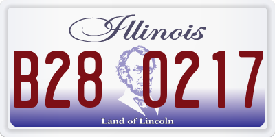 IL license plate B280217