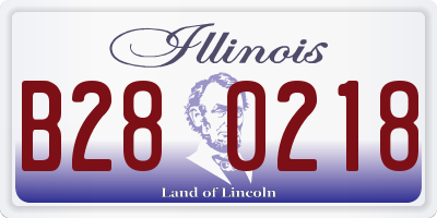 IL license plate B280218