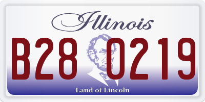 IL license plate B280219