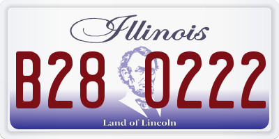 IL license plate B280222