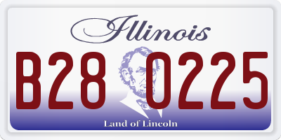 IL license plate B280225