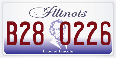 IL license plate B280226