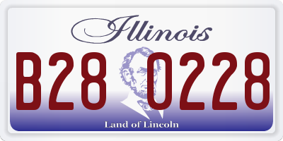 IL license plate B280228