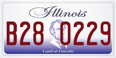 IL license plate B280229