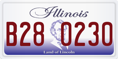 IL license plate B280230