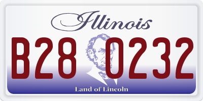 IL license plate B280232