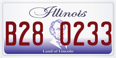 IL license plate B280233