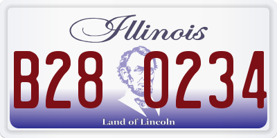 IL license plate B280234