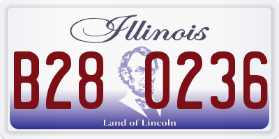 IL license plate B280236
