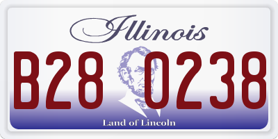 IL license plate B280238
