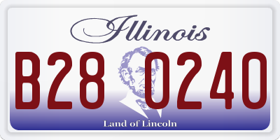 IL license plate B280240