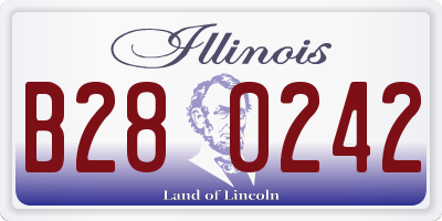 IL license plate B280242