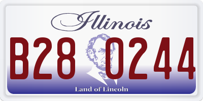 IL license plate B280244