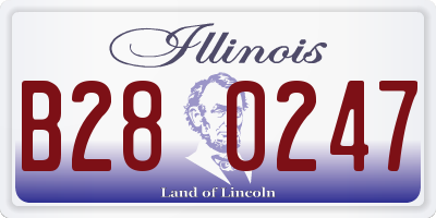 IL license plate B280247