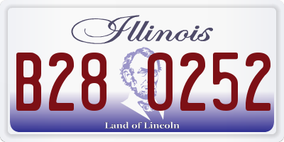 IL license plate B280252