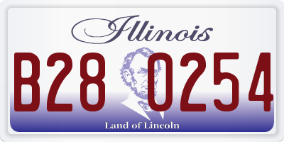 IL license plate B280254