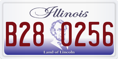 IL license plate B280256