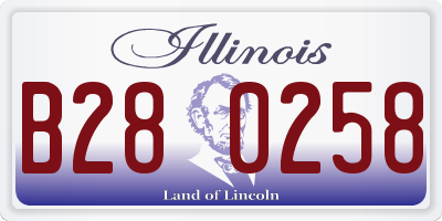 IL license plate B280258