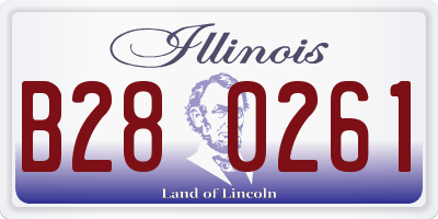 IL license plate B280261