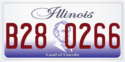 IL license plate B280266