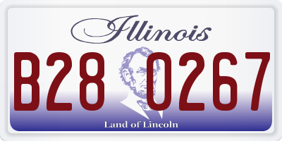 IL license plate B280267