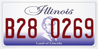 IL license plate B280269