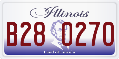 IL license plate B280270