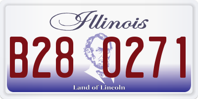 IL license plate B280271