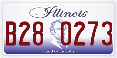 IL license plate B280273