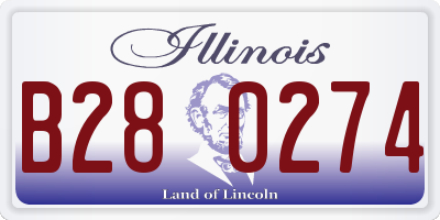 IL license plate B280274