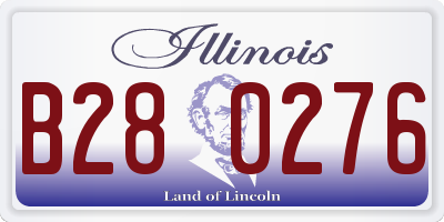 IL license plate B280276