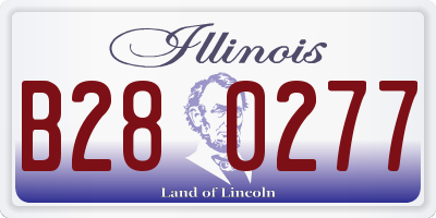 IL license plate B280277