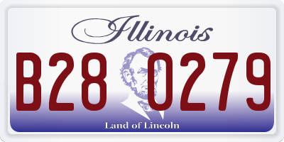 IL license plate B280279