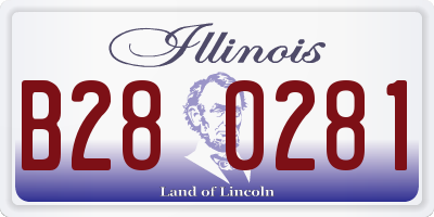 IL license plate B280281