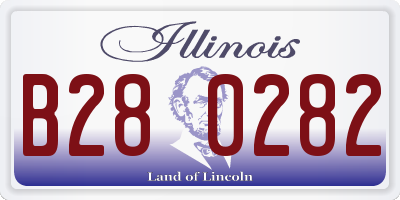 IL license plate B280282