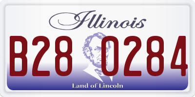 IL license plate B280284
