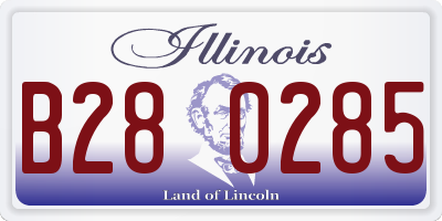 IL license plate B280285